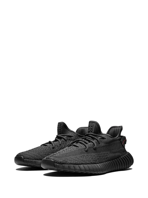 Yeezy 350 Static Black (Reflective Laces) - Image 2