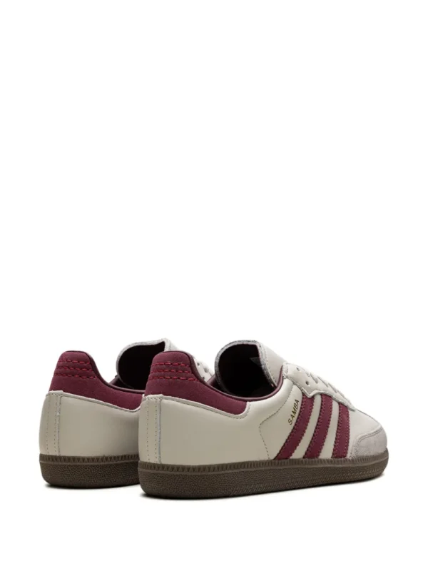 Adidas Samba White Maroon - Image 3