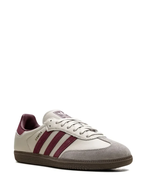 Adidas Samba White Maroon - Image 2