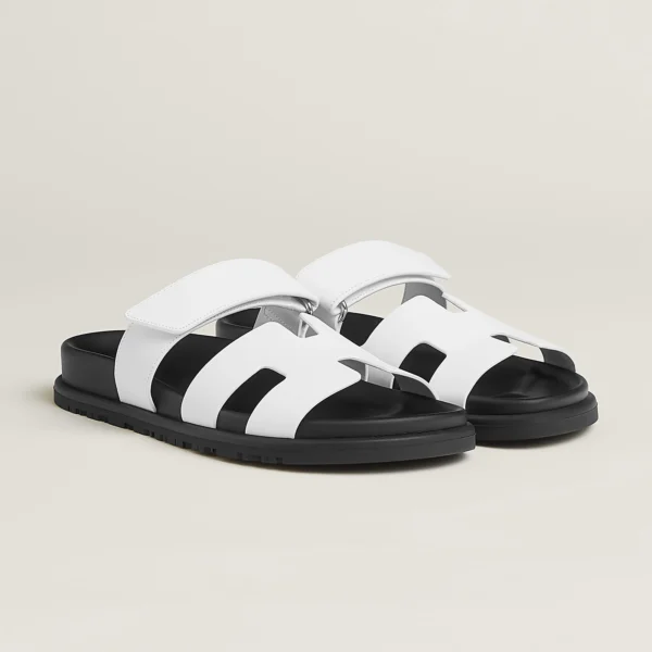 hermes chypre sandal noir calfskin leather white - Image 4