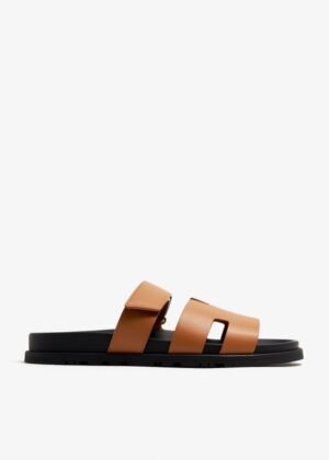 HERMES CHYPRE SANDAL NATUREL CALFSKIN LEATHER