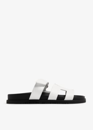 hermes chypre sandal noir calfskin leather white