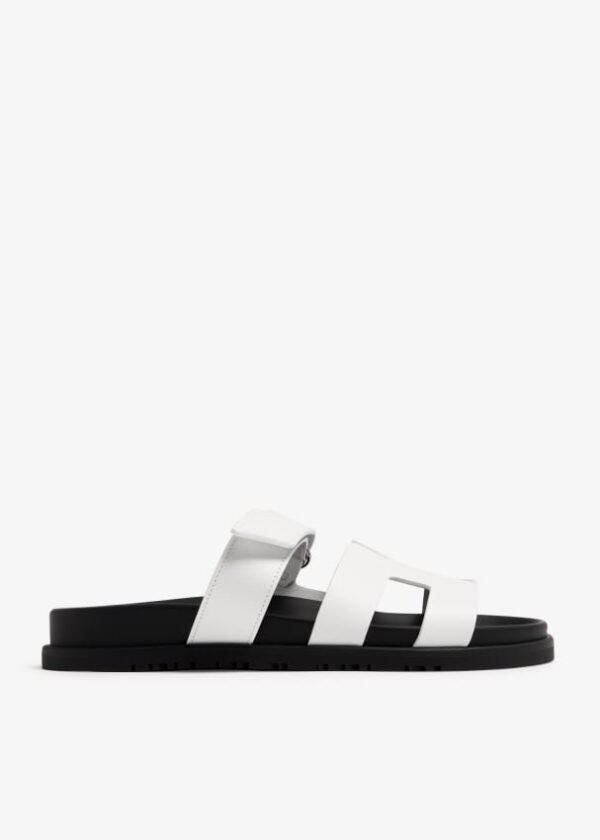 hermes chypre sandal noir calfskin leather white