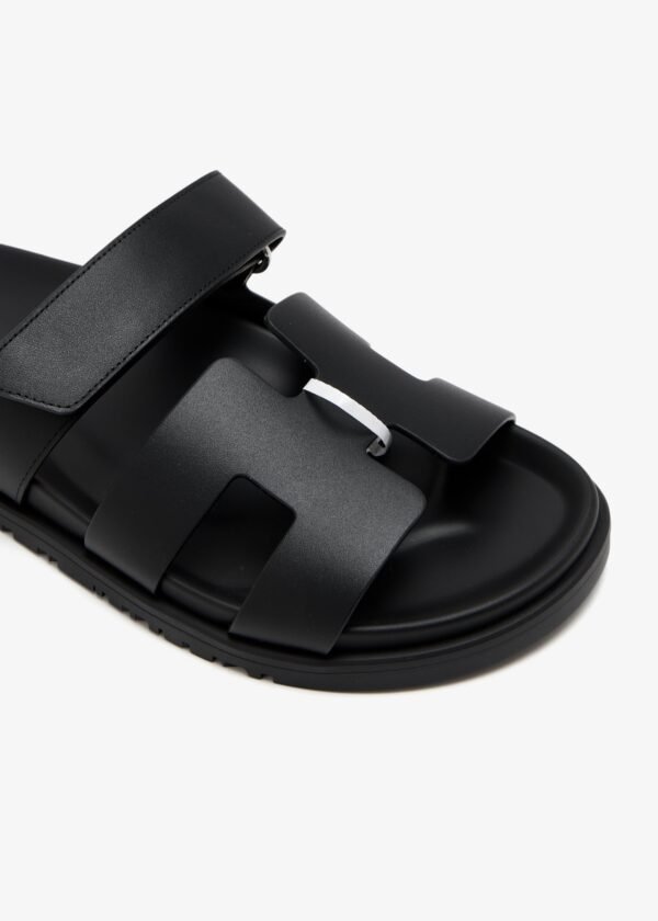 Hermes Chypre Sandal Noir Calfskin Leather - Image 3