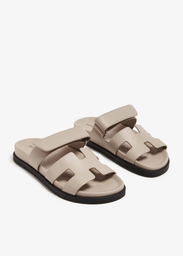 HERMES CHYPRE SANDAL BEIGE MASTIC CALFSKIN LEATHER - Image 2