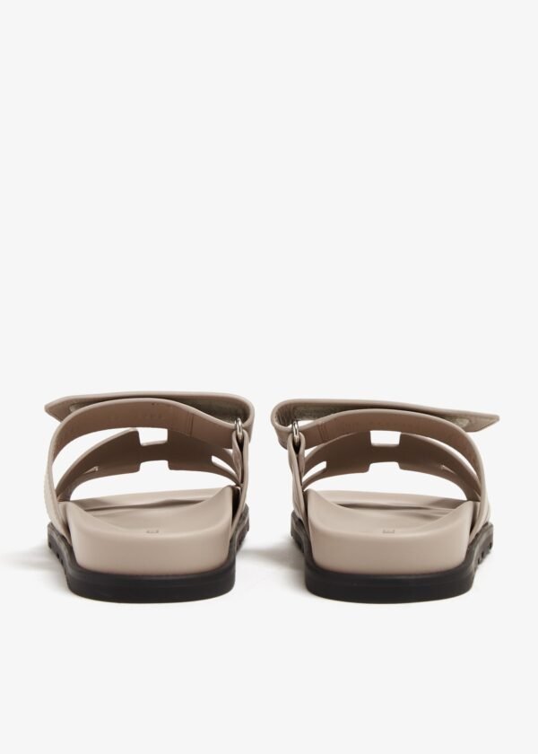 HERMES CHYPRE SANDAL BEIGE MASTIC CALFSKIN LEATHER - Image 4