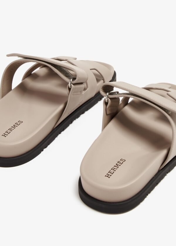 HERMES CHYPRE SANDAL BEIGE MASTIC CALFSKIN LEATHER - Image 3