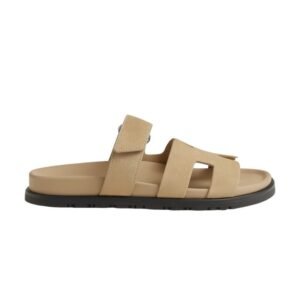 Hermes Chypre Sandal Beige Suede