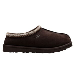UGG Tasman suede slippers in a brown color